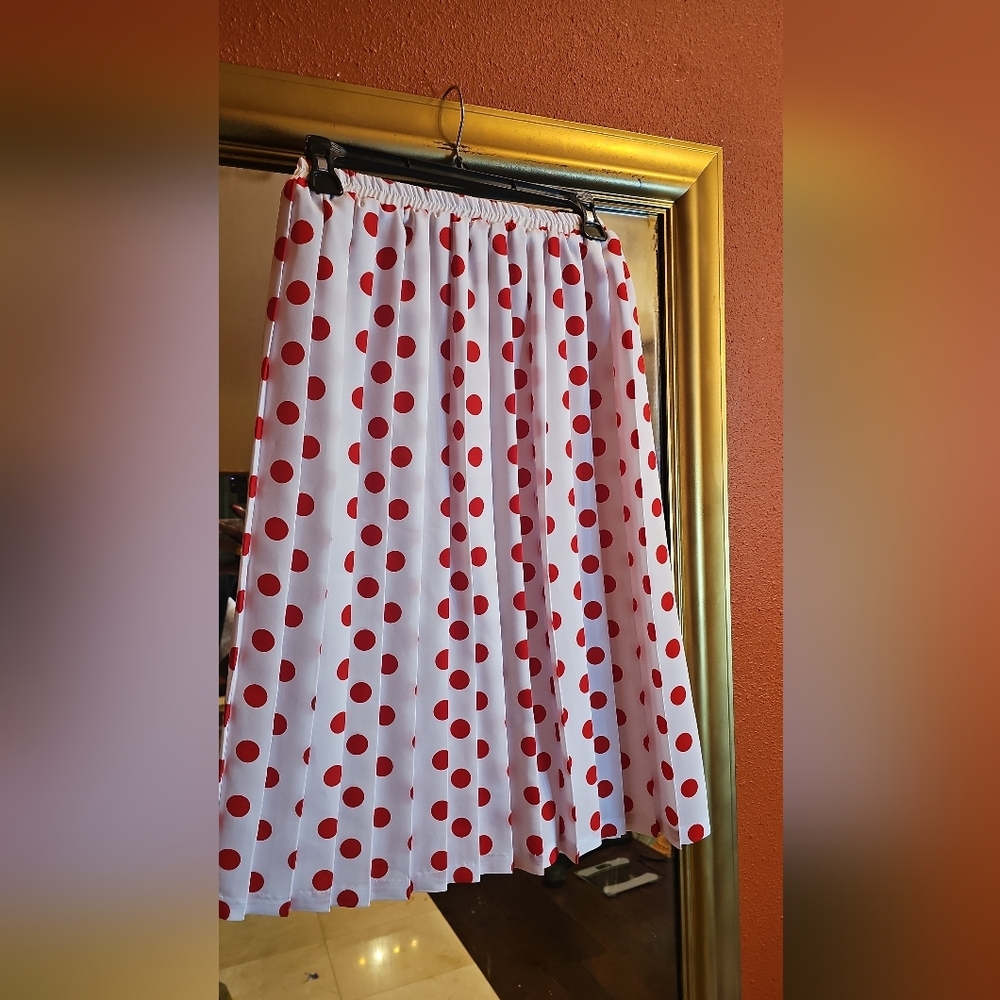 Polka Dot Skirt - Red and White